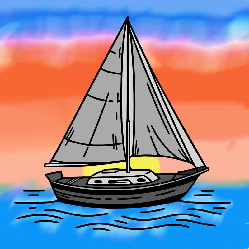 sailboat minimalist style