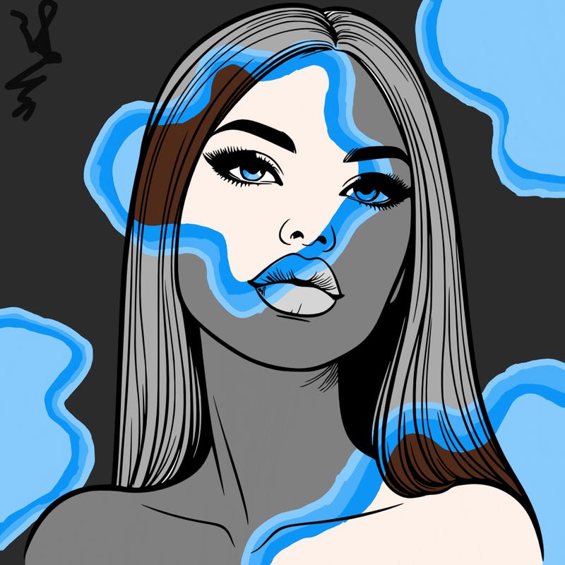 realistic woman with full lips