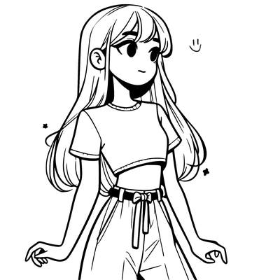 girl in a cute crop top