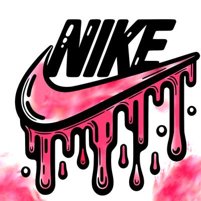 dripping nike logo