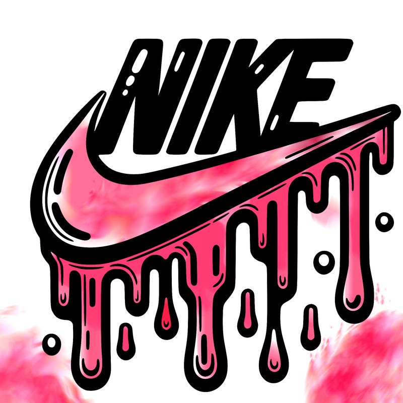 dripping nike logo