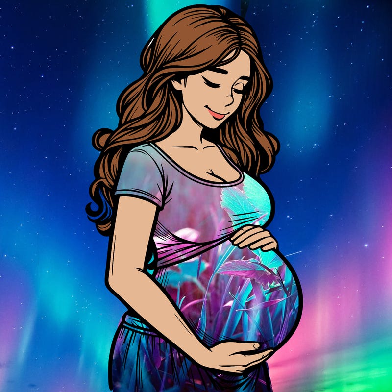 woman heavily pregnant realistic