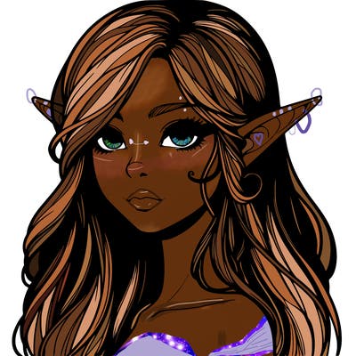 elf girl realistic dark fantasy