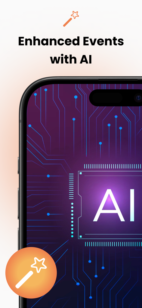 Talonarium - Pantalla de smartphone mostrando funciones de gestión de eventos mejoradas por IA para la aplicación Talonarium.