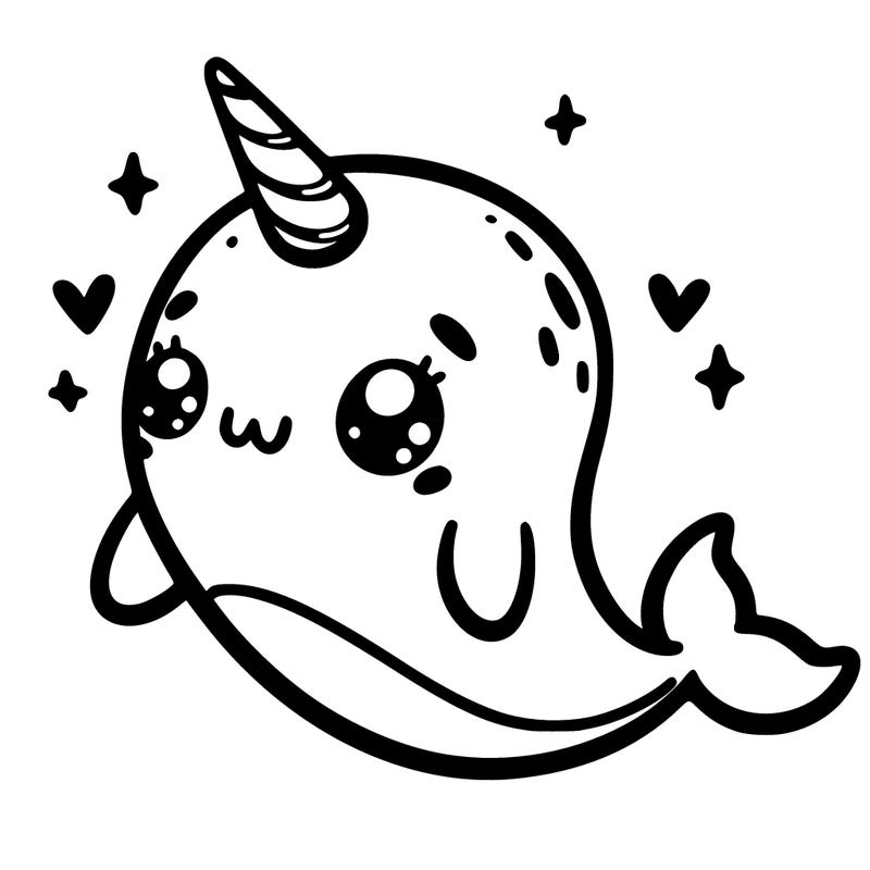 kawaii narwhal