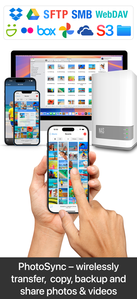 PhotoSync – transfer photos - Wireless photo transfer and backup between iPhone Mac and NAS server