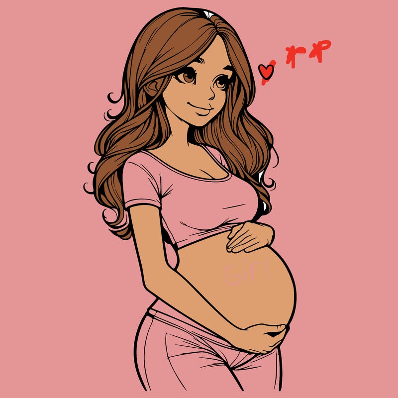 realistic pregnant girl