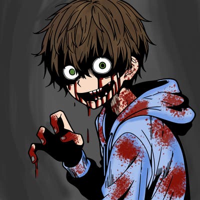 scary anime boy