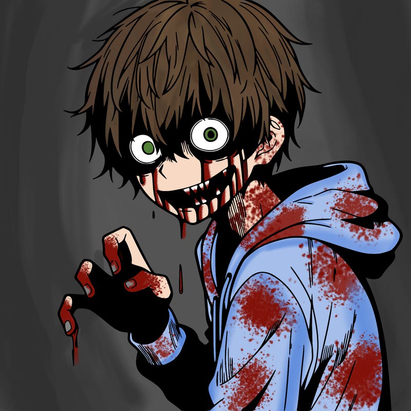 scary anime boy
