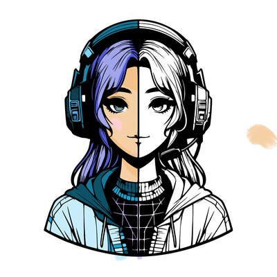 realistic girl gaming, split