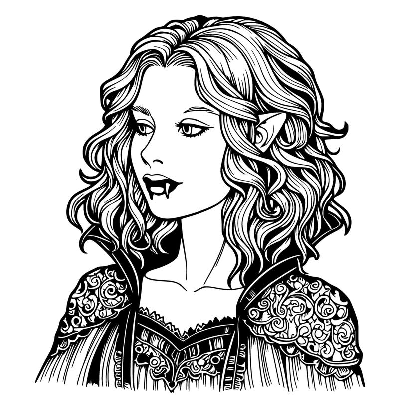 vampire girl realistic