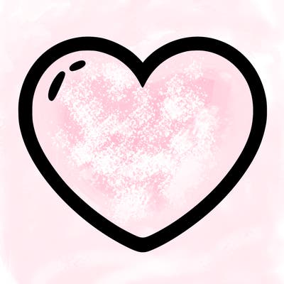 a blank heart