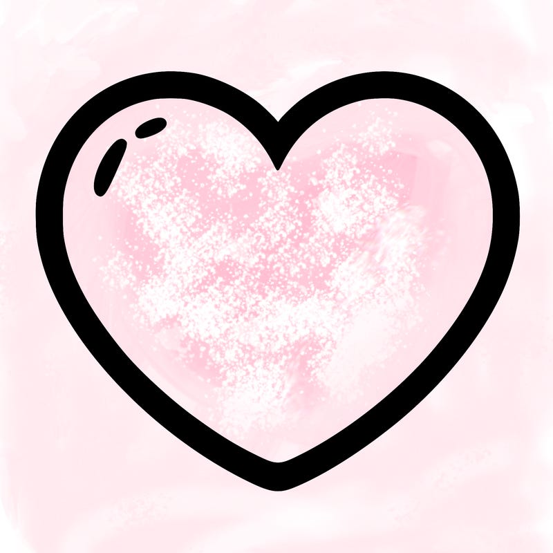 a blank heart