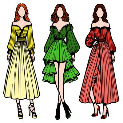 fashion models dresses