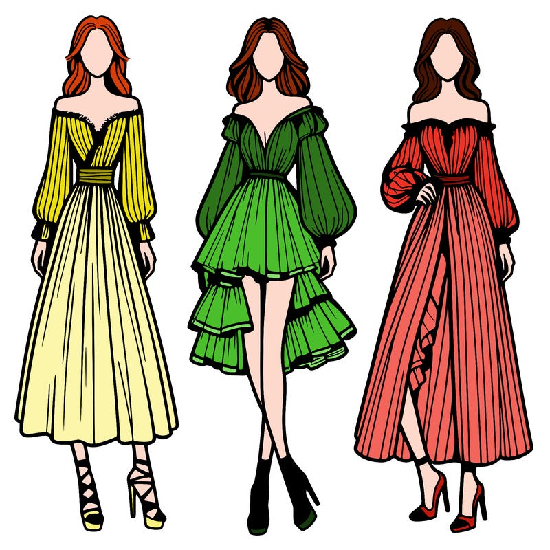 fashion models dresses