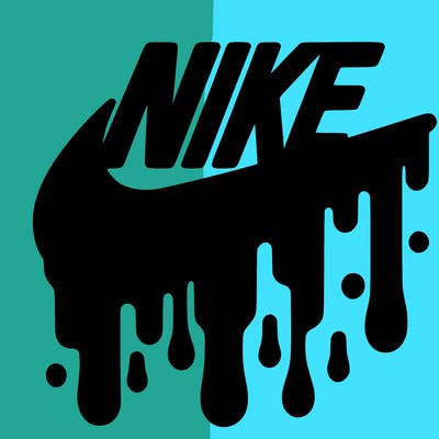 dripping nike logo