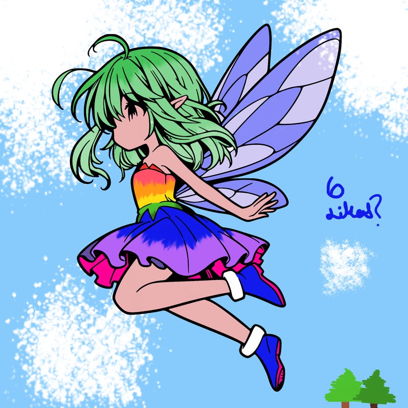 manga fairy flying