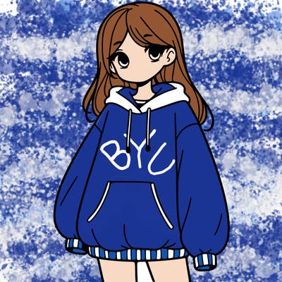 girl with big sweatshirt