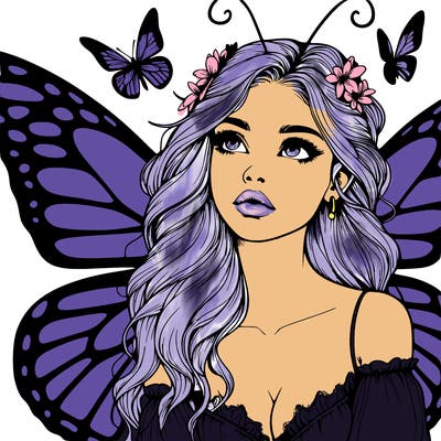 butterfly fairy realistic girl