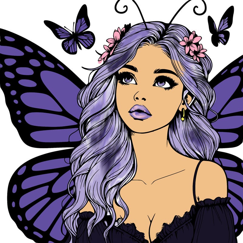 butterfly fairy realistic girl