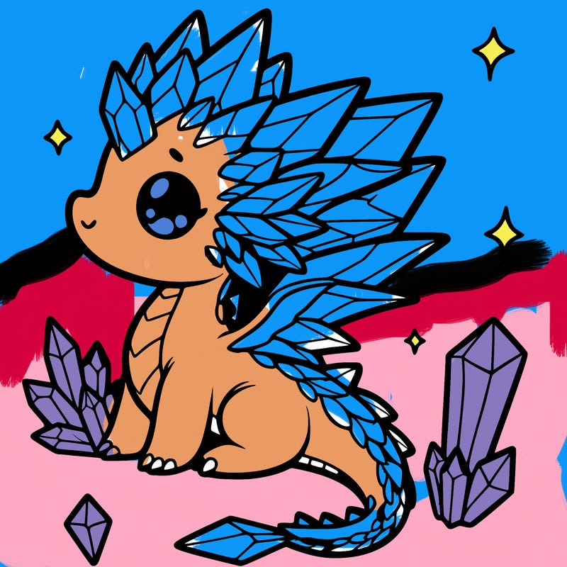 little cute crystal dragon