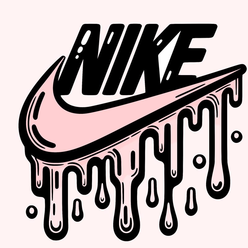 dripping nike logo