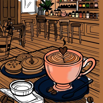 coffee in a coffee shop