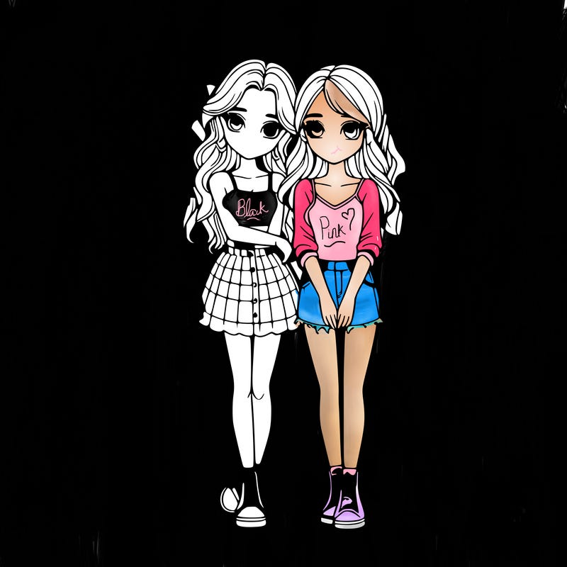 a group of girls realistic