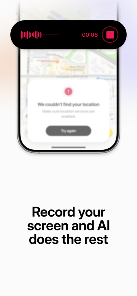 Mobile screen recording of a bug report with Jam AI