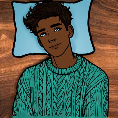 realistic guy with a beautiful jumper