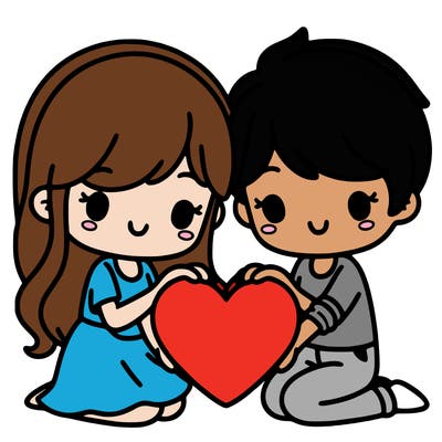 two people are making one heart