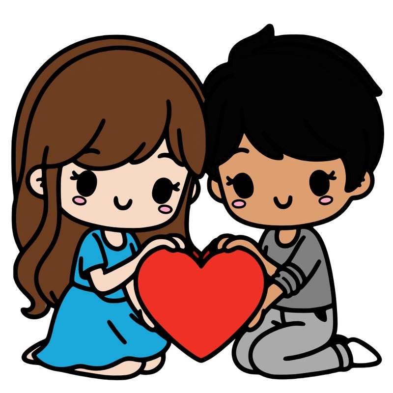 two people are making one heart