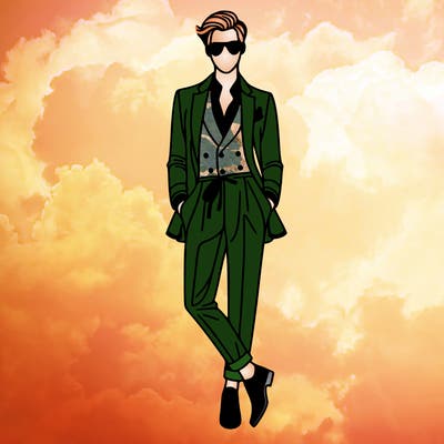 fashion guy with beautiful clothes