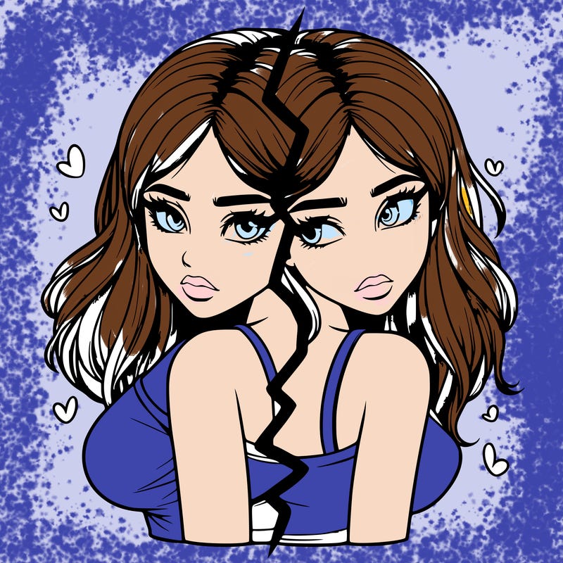 realistic girl split