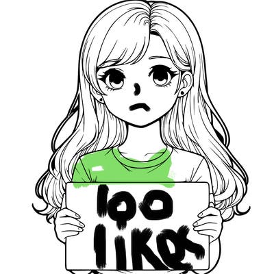 realistic girl holding a sign