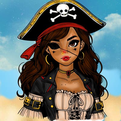 realistic pirate girl