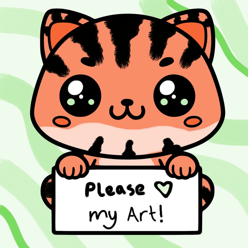 cute cat holding blank sign