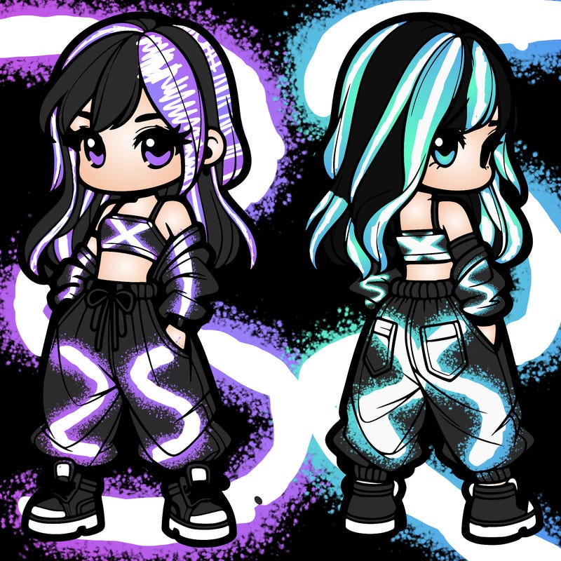 girl in crop top and baggy pants