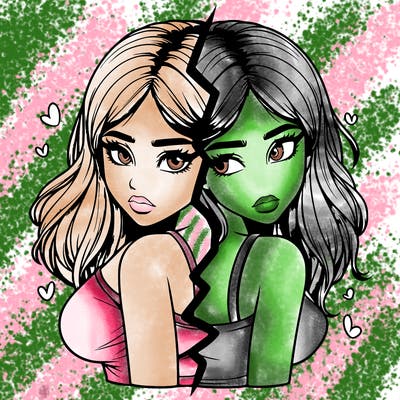 realistic girl split