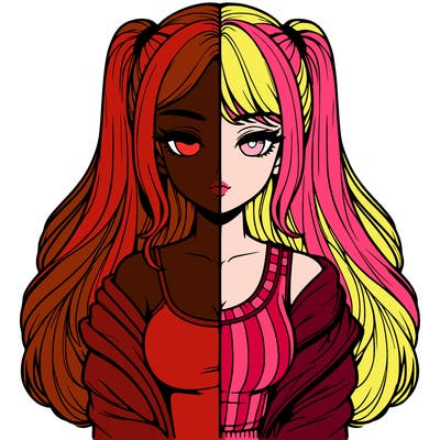 realistic girl split