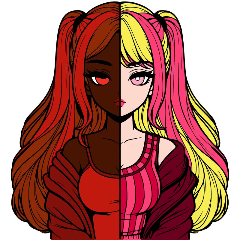 realistic girl split