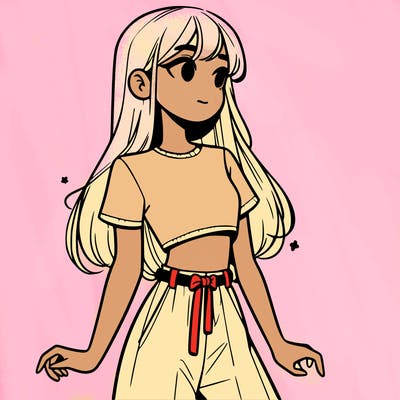 girl in a cute crop top