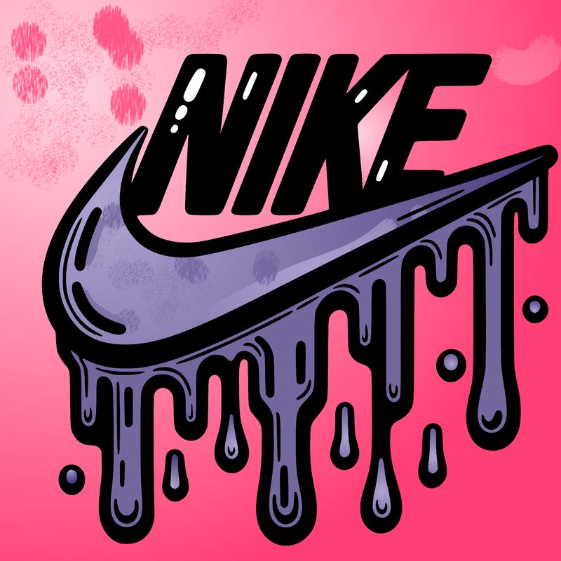 dripping nike logo