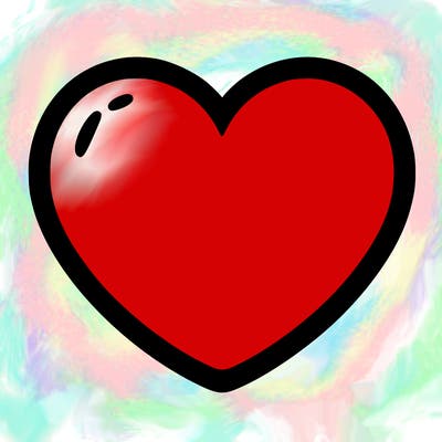 a blank heart