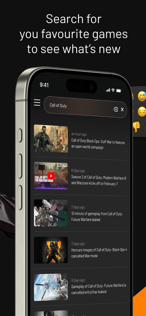 Instant Gaming News - Search results for Call of Duty news in the Instant Gaming News app interface