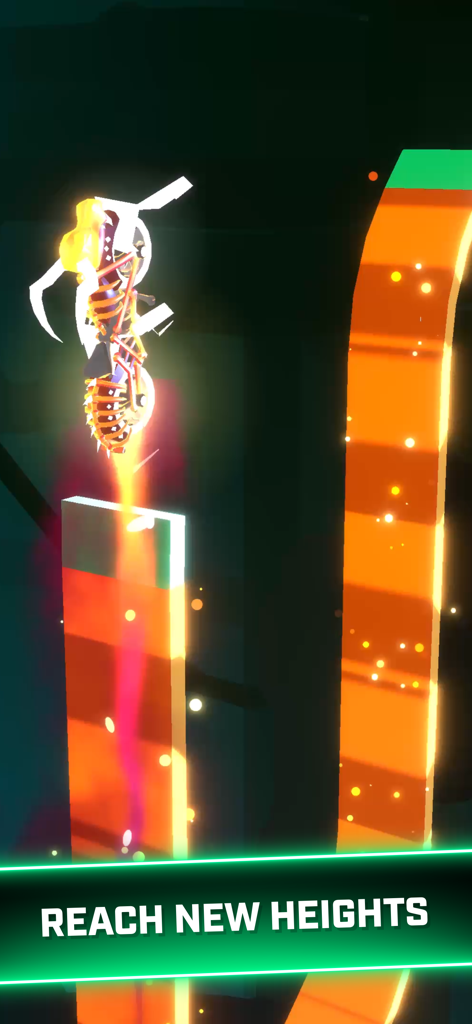 Rider Worlds - Neon Bike Races - 未来的なレースで障害物を飛び越える、光るネオンバイク