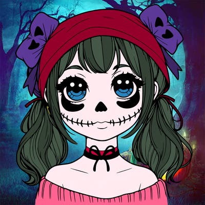 realistic girl halloween