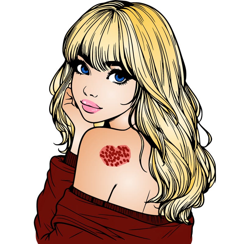 realistic girl with bangs looking over her shoulder