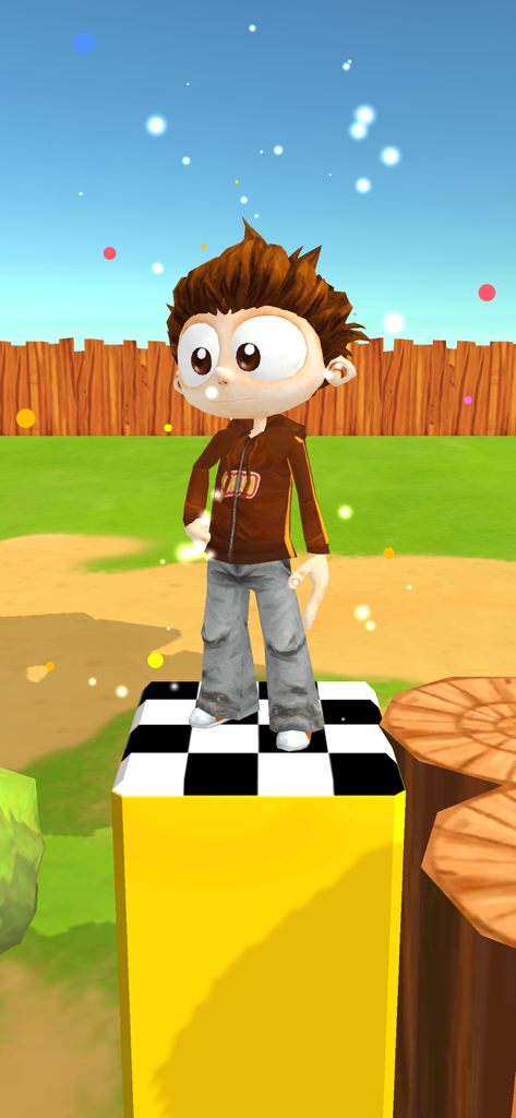 Angelo Labyrinth - Angelo character standing on a checkered platform in Angelo Labyrinth game