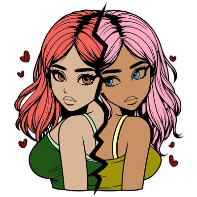 realistic girl split